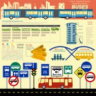 Public transportation ingographics Buses N8