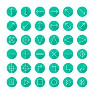 Vector thin icons set for web and mobile Line arrows N2
