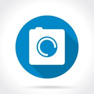 Flat Long Shadow Icon Of Photo Camera