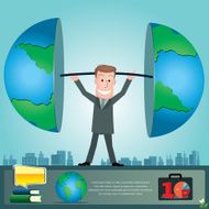 businessman infographics vector illustration N2