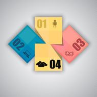 four squares for the data - a modern layout