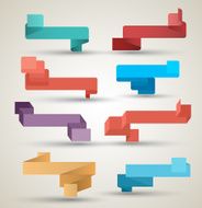 Ribbons collection origami modern style