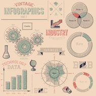 Vintage infographics design elements N7