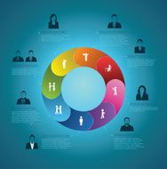 Vector circle info-graphic step with business man icons