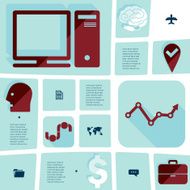 business flat infographic N23