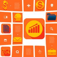 business flat infographic N24