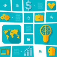 business flat infographic N25