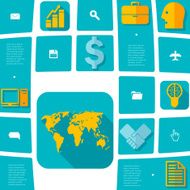 business flat infographic N28