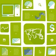 business flat infographic N29