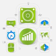 business sticker infographic N49