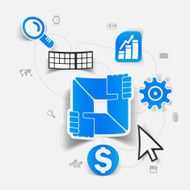 business sticker infographic N51