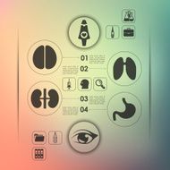 medical infographic with unfocused background N39