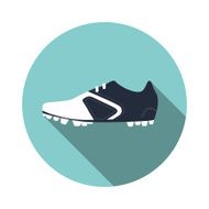 Flat Design Concept boots Vector Illustration With Long Shadow
