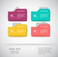 Folder icons Business set - illustration