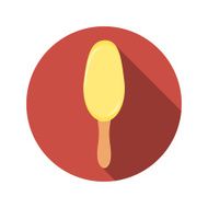 Flat Design Concept Ice Cream Vector Illustration With Long Shad