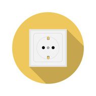 Flat Design Concept Rosette Vector Illustration With Long Shadow