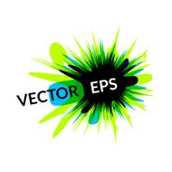 Ink explosion banner design template digital watercolor blot spot N2