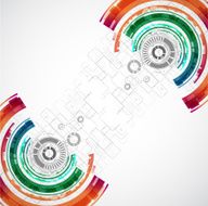 Abstract technological background with various elements N10