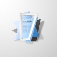 Infographic banner origami styled vector N22
