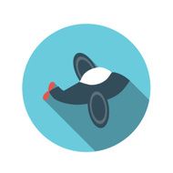 Flat Design Concept Plane Vector Illustration With Long Shadow N2