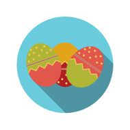 Flat Design Concept of Easter Eggs Vector Illustration With Long N2