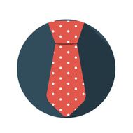 Flat Design Concept Tie Vector Illustration With Long Shadow