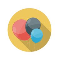 Flat Design Concept Balloons Icon Vector Illustration With Long N2