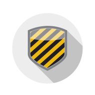 Flat Design Concept Shield Icon Vector Illustration With Long Sh