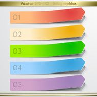 Modern vector arrow sticker infographics elements
