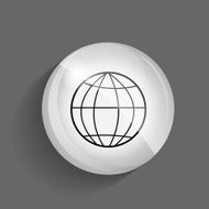 Browser Glossy Icon Vector Illustration N2