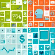 business flat infographic N33