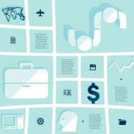 business flat infographic N34