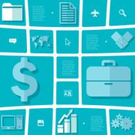 business flat infographic N36