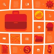 business flat infographic N38