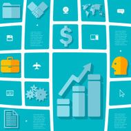 business flat infographic N39
