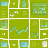 business flat infographic N40