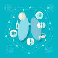 Medical flat infographic N10