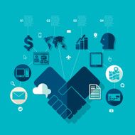 business flat infographic N43