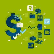 business flat infographic N44
