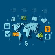 business flat infographic N45