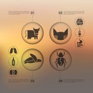 veterinary infographic with unfocused background N38