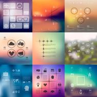 business infographic with unfocused background N156