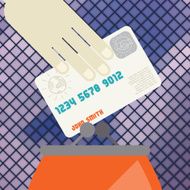 Credit Card And Purse In Flat Design Style N2