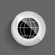 Browser Glossy Icon Vector Illustration N3
