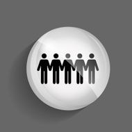 Social Network Glossy Icon Vector Illustration N3