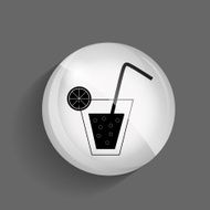 Drink Glossy Icon Vector Illustration N2