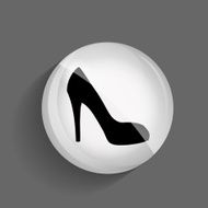 Shoes Glossy Icon Vector Illustration N3