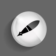 Note Glossy Icon Vector Illustration N2