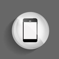 Phone Glossy Icon Vector Illustration N4