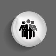 Social Network Glossy Icon Vector Illustration N4